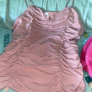 No Boundaries glitter spaghetti strap tank top